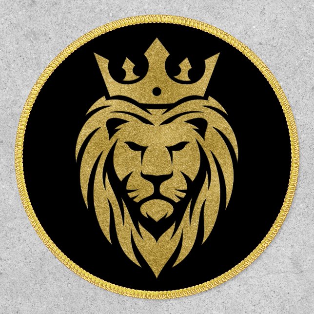 Lion With Crown - Gold Style 3 Patch (Front)