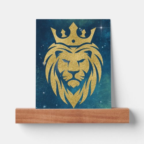 Lion With Crown _ Gold Style 3 Picture Ledge