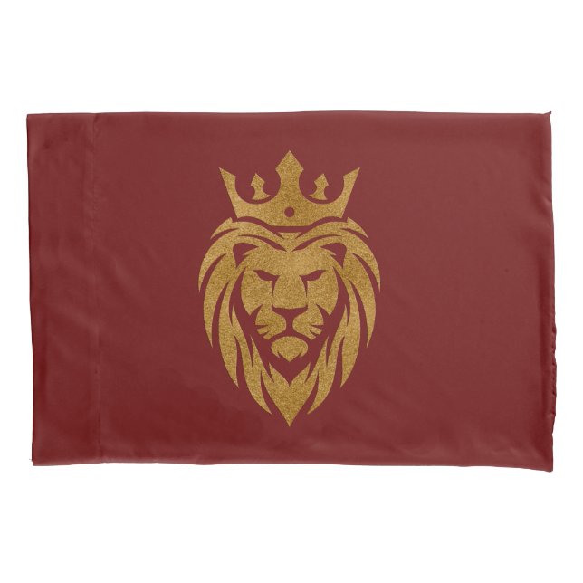 Lion With Crown - Gold Style 3 Pillow Case (Front)
