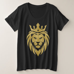 Lion With Crown - Gold Style 3 Plus Size T-Shirt