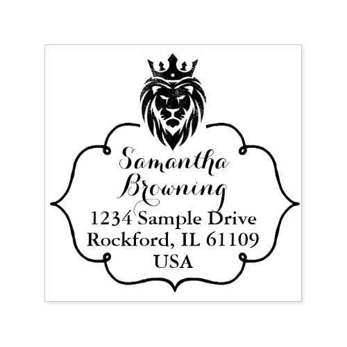 Lion With Crown _ Gold Style 3 Self_inking Stamp