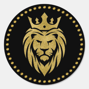 Lion With Crown - Gold Style 3 Sign