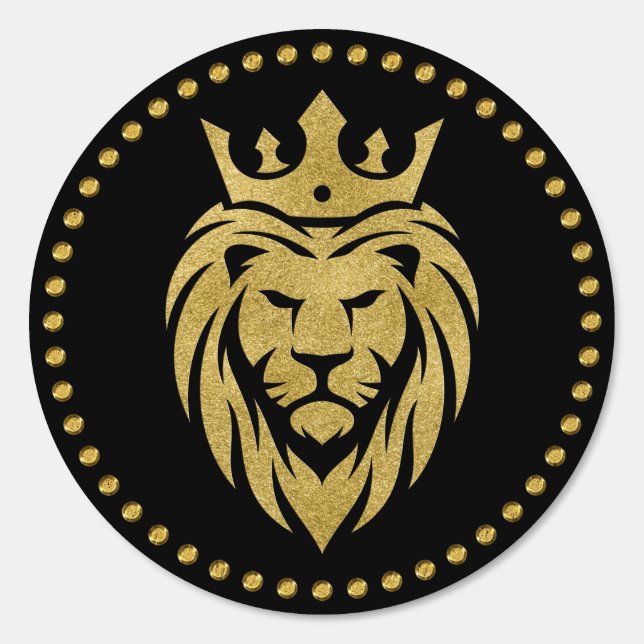 Lion With Crown - Gold Style 3 Sign (Front)