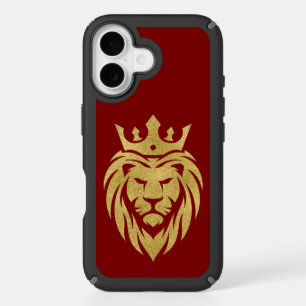 Lion With Crown - Gold Style 3 iPhone 16 Case