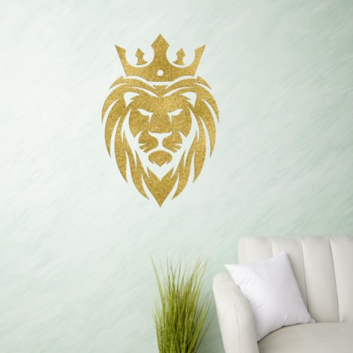 Lion With Crown _ Gold Style 3 Wall Decal