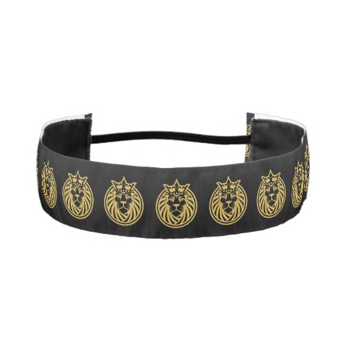 Lion With Crown _ Gold Style 4 Athletic Headband