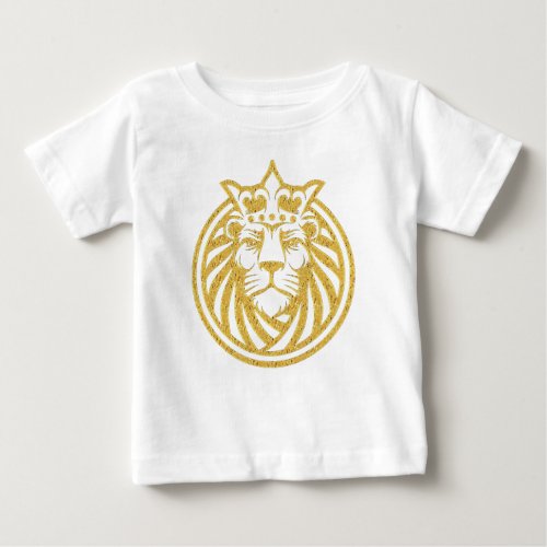 Lion With Crown _ Gold Style 4 Baby T_Shirt