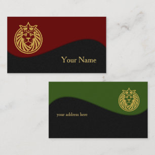 Lion With Crown - Gold Style 4 Business Card