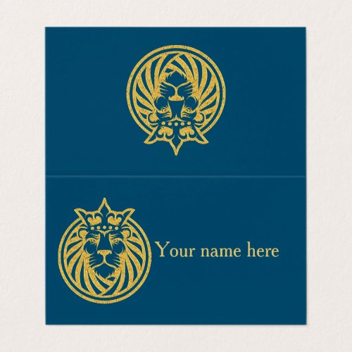 Lion With Crown _ Gold Style 4 Business Card