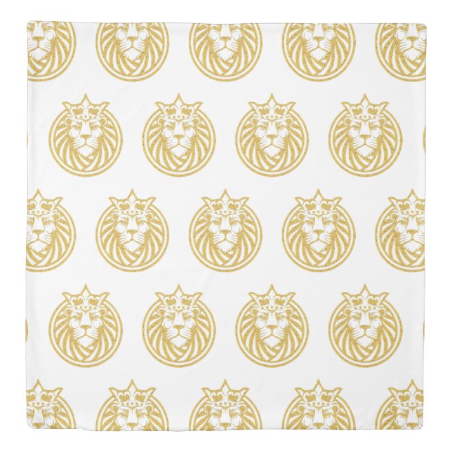 Lion With Crown - Gold Style 4 Duvet Cover (Front)