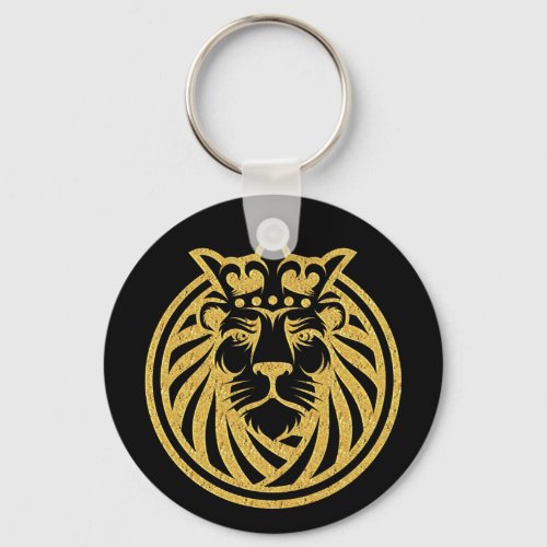 Lion With Crown _ Gold Style 4 Keychain