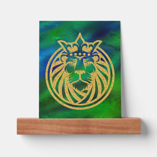 Lion With Crown - Gold Style 4 Picture Ledge (Front)
