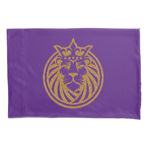 Lion With Crown _ Gold Style 4 Pillow Case
