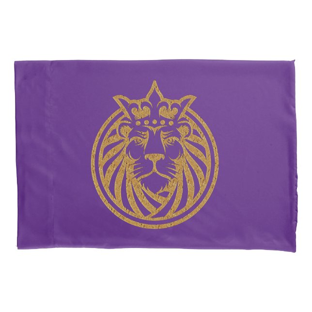 Lion With Crown - Gold Style 4 Pillow Case (Front)