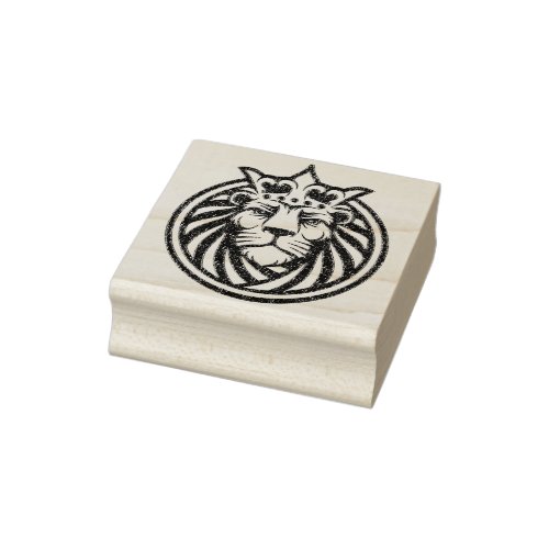 Lion With Crown _ Gold Style 4 Rubber Stamp