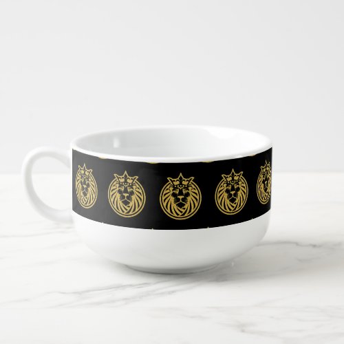 Lion With Crown _ Gold Style 4 Soup Mug