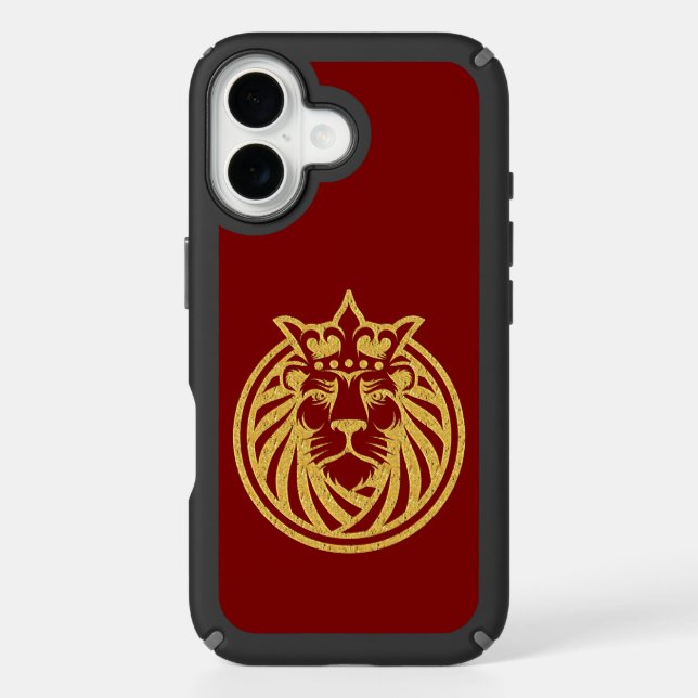 Lion With Crown - Gold Style 4 Speck iPhone Case (Front)