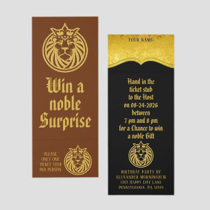 Lion With Crown - Gold Style 4 Ticket