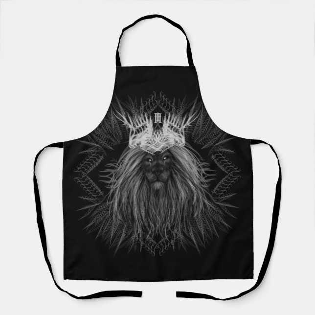 Lion with Crown Monogram Apron (Front)