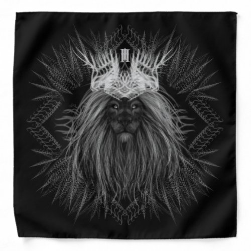 Lion with Crown Monogram Bandana