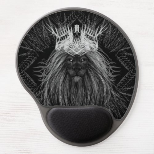 Lion with Crown Monogram Gel Mouse Pad