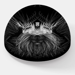 Lion with Crown Monogram Paperweight