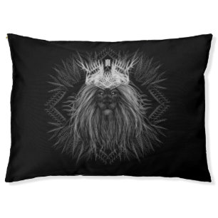 Lion with Crown Monogram Pet Bed