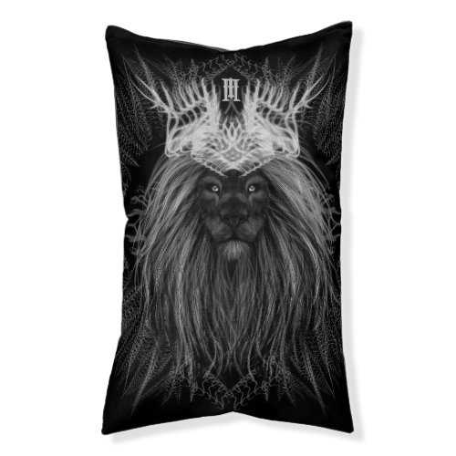 Lion with Crown Monogram Pet Bed
