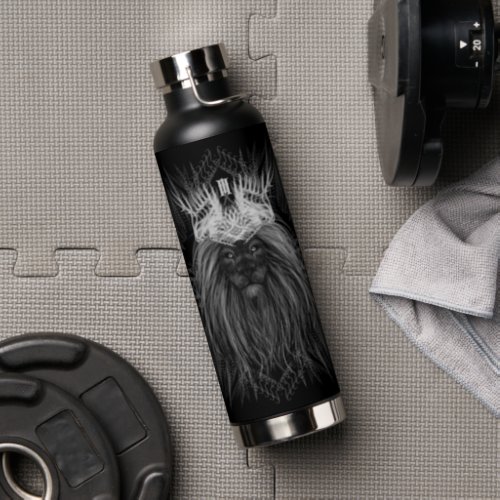 Lion with Crown Monogram Water Bottle