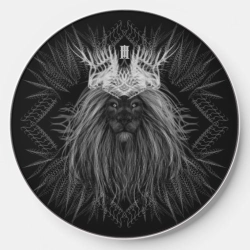 Lion with Crown Monogram Wireless Charger