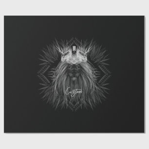 Lion with Crown Monogram Wrapping Paper