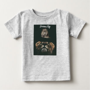 "Lion with Cub Dream Big Little One Baby T-Shirt" T-Shirt