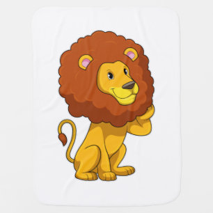 Lion with Curls Baby Blanket