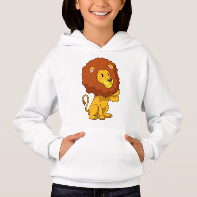 Lion with Curls Hoodie (Front)