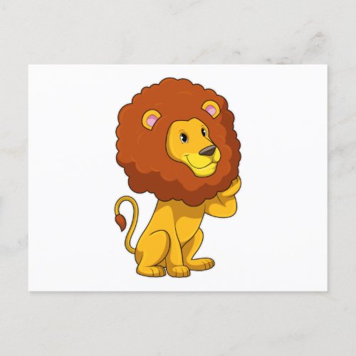 Lion with Curls Postcard