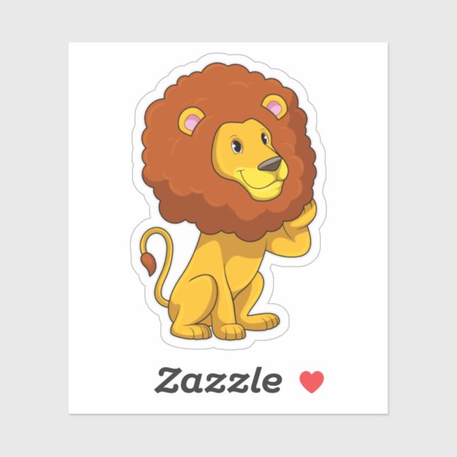 Lion with Curls Sticker (Sheet)