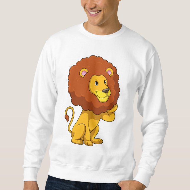 Lion with Curls Sweatshirt (Front)