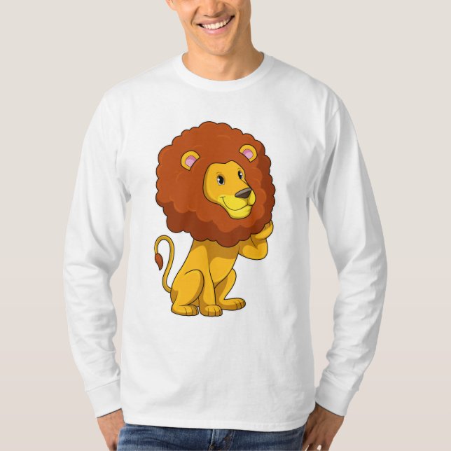 Lion with Curls T-Shirt (Front)