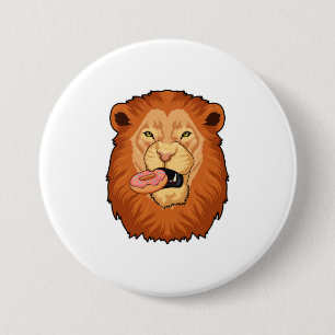 Lion with Donut Button