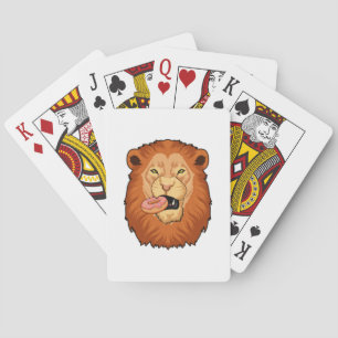 Lion with Donut Poker Cards