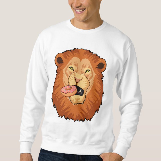Lion with Donut Sweatshirt (Front)