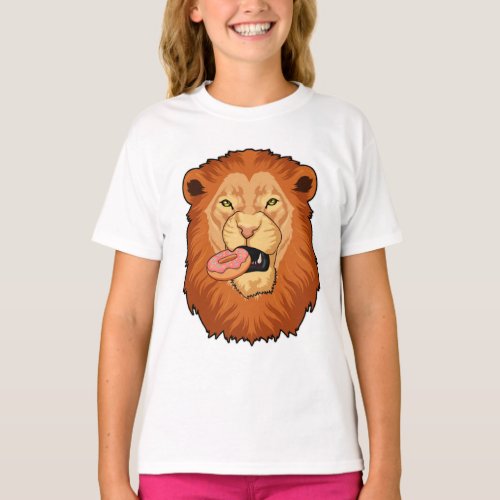 Lion with Donut T_Shirt