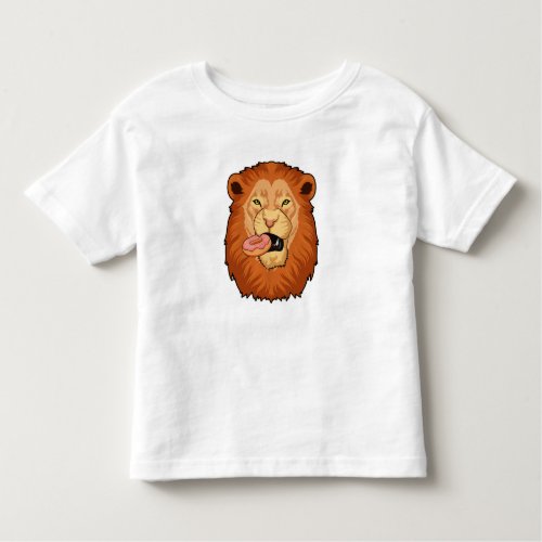 Lion with Donut Toddler T_shirt