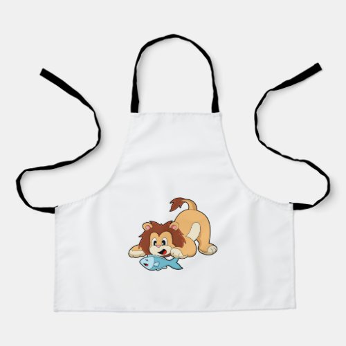 Lion with Fish Apron