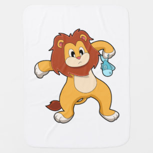 Lion with Fish Baby Blanket