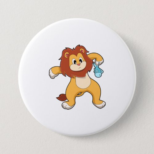 Lion with Fish Button