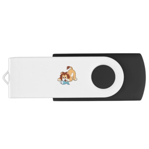 Lion with Fish Flash Drive