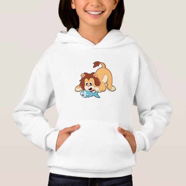 Lion with Fish Hoodie (Front)