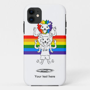 Lion With Gay Pride Mane Shoulder Ride iPhone 11 Case