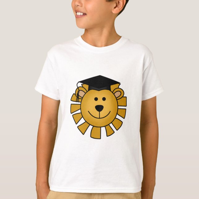 Lion with Graduation Cap Tshirts and Gifts (Front)